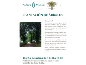 Pazo de Vilane te invita a participar de la plantación de árboles en el marco de la campaña «1 idea, 1 árbol»