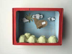 Más propuestas artísticas para niños con la caja de huevo campero Pazo Vilane