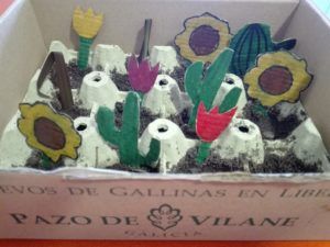 La caja de huevos camperos es ideal para construir semilleros