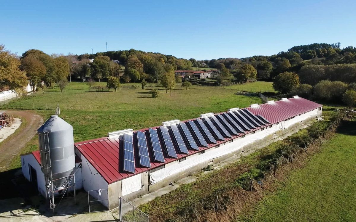 Paneles solares en Pazo de Vilane, empresa preocupada por la sostenibilidad y el medio ambiente