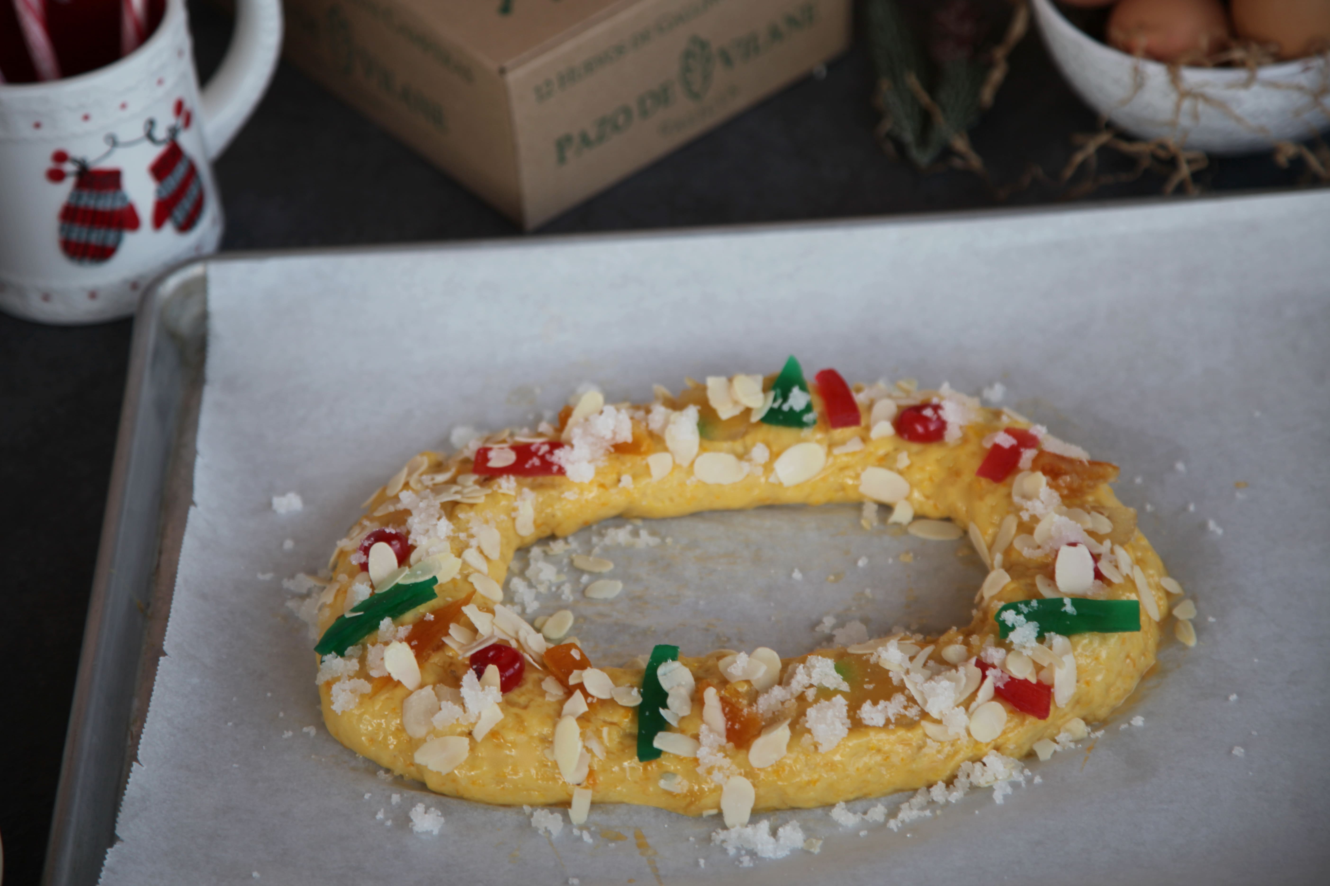 Roscón de Reyes antes de hornear