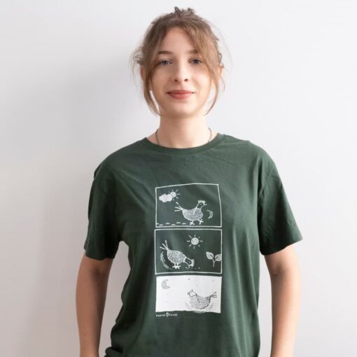 Camiseta verde algodón orgánico Pazo de Vilane